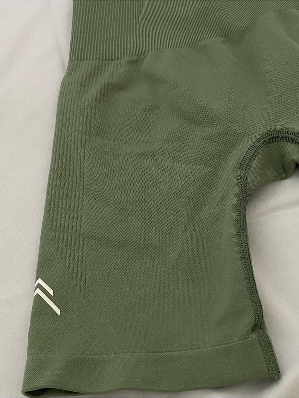 Oner Active Olive Green High-Waist Athletic Bike Shorts Sz Small - Picture 3 of 6